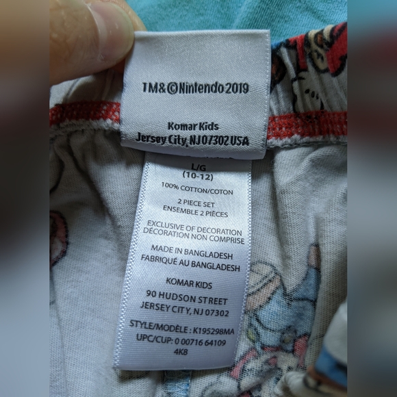 Super Mario Youth (10-12) Large Pajama Shirt and Shorts Set - Picture 5 of 7